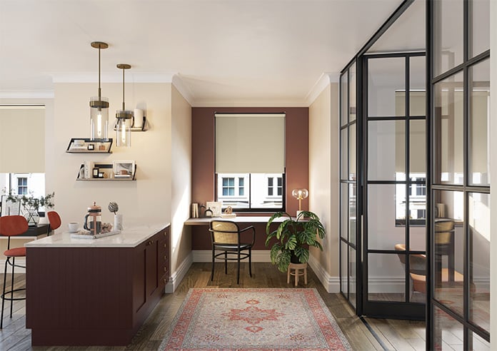 Florenza (Blackout), Manor Cream - Motorised Roller Blind - Image 8